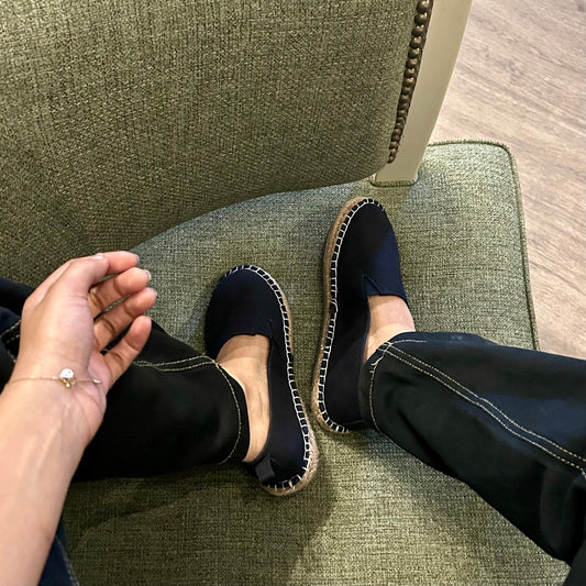 Navy Blue Espadrille Shoes