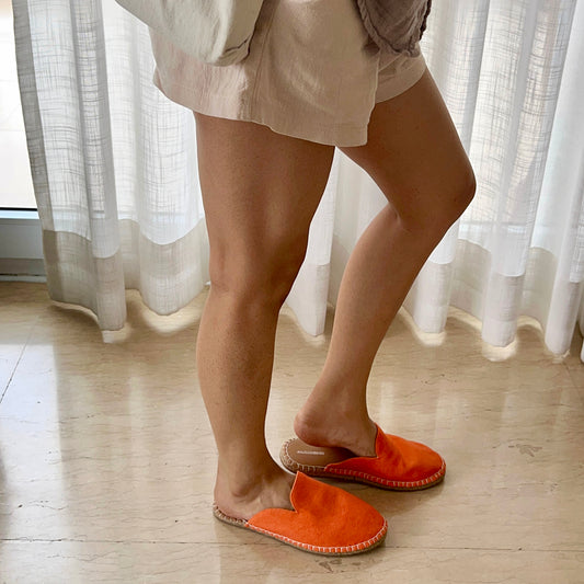 Flama Orange Mule Espadrilles
