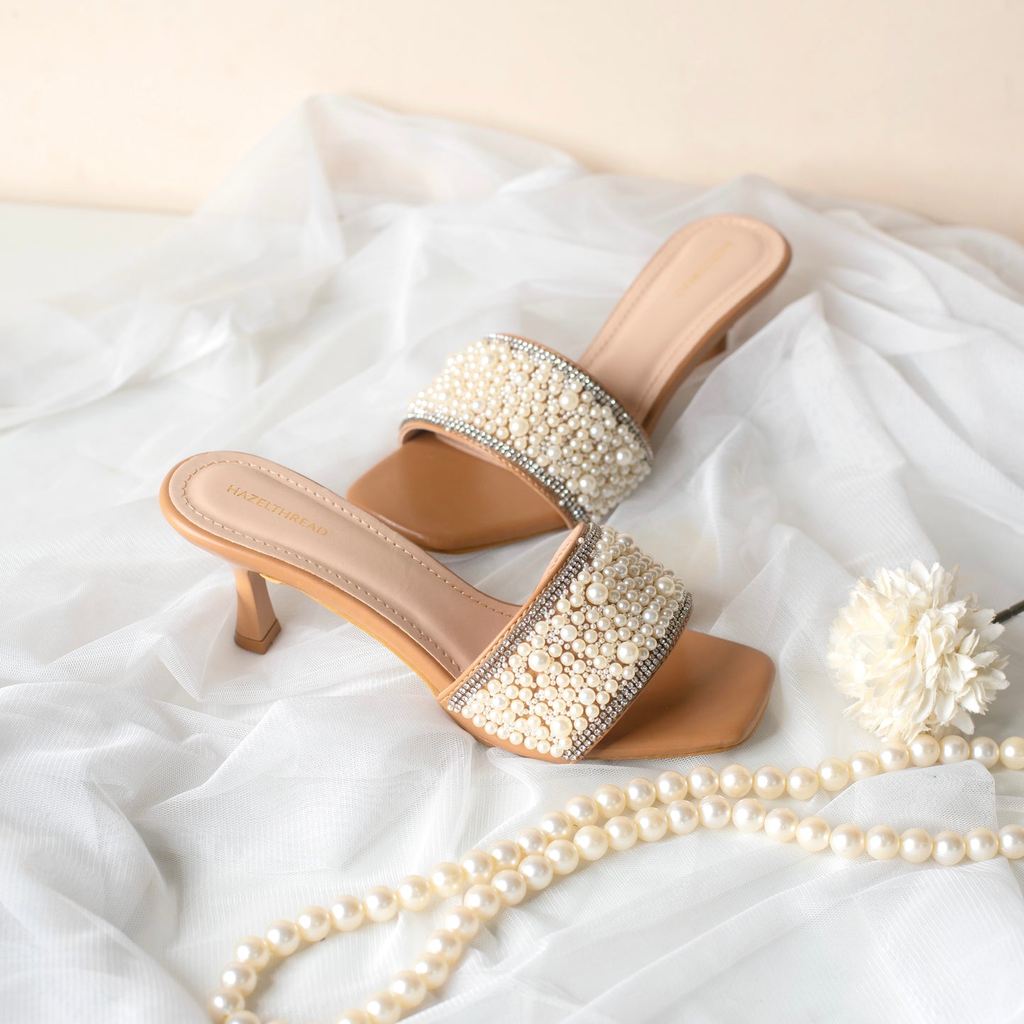 Pearl Kitten Heels