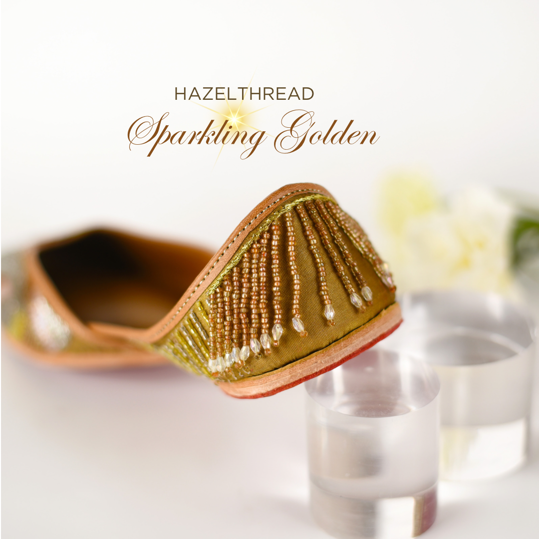 Sparkling Antique Golden Juttis