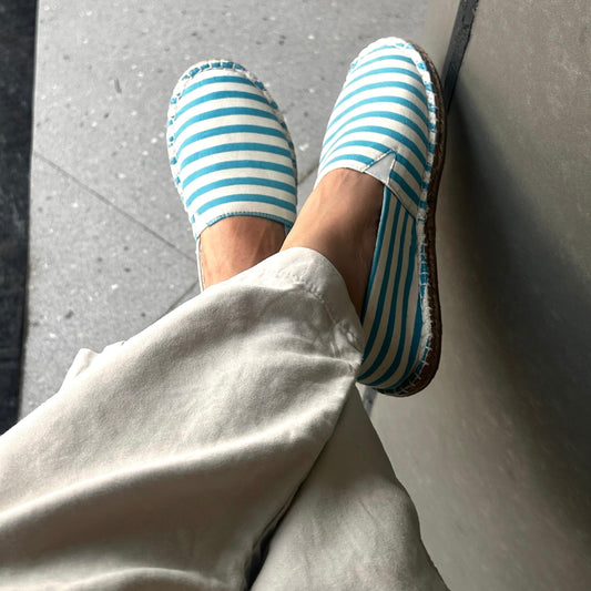 Blue - White Stripes Shoes (Prepaid Only)