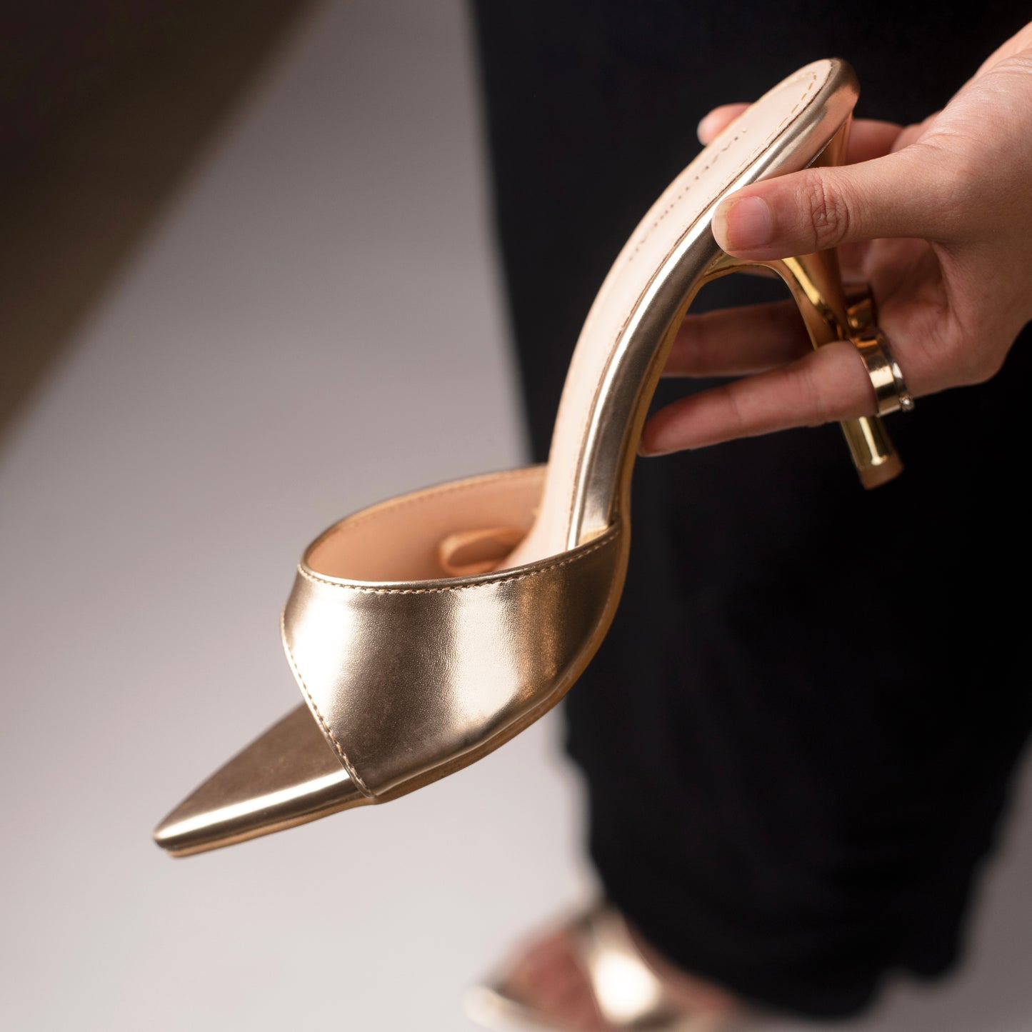 Golden Stilettos Heels