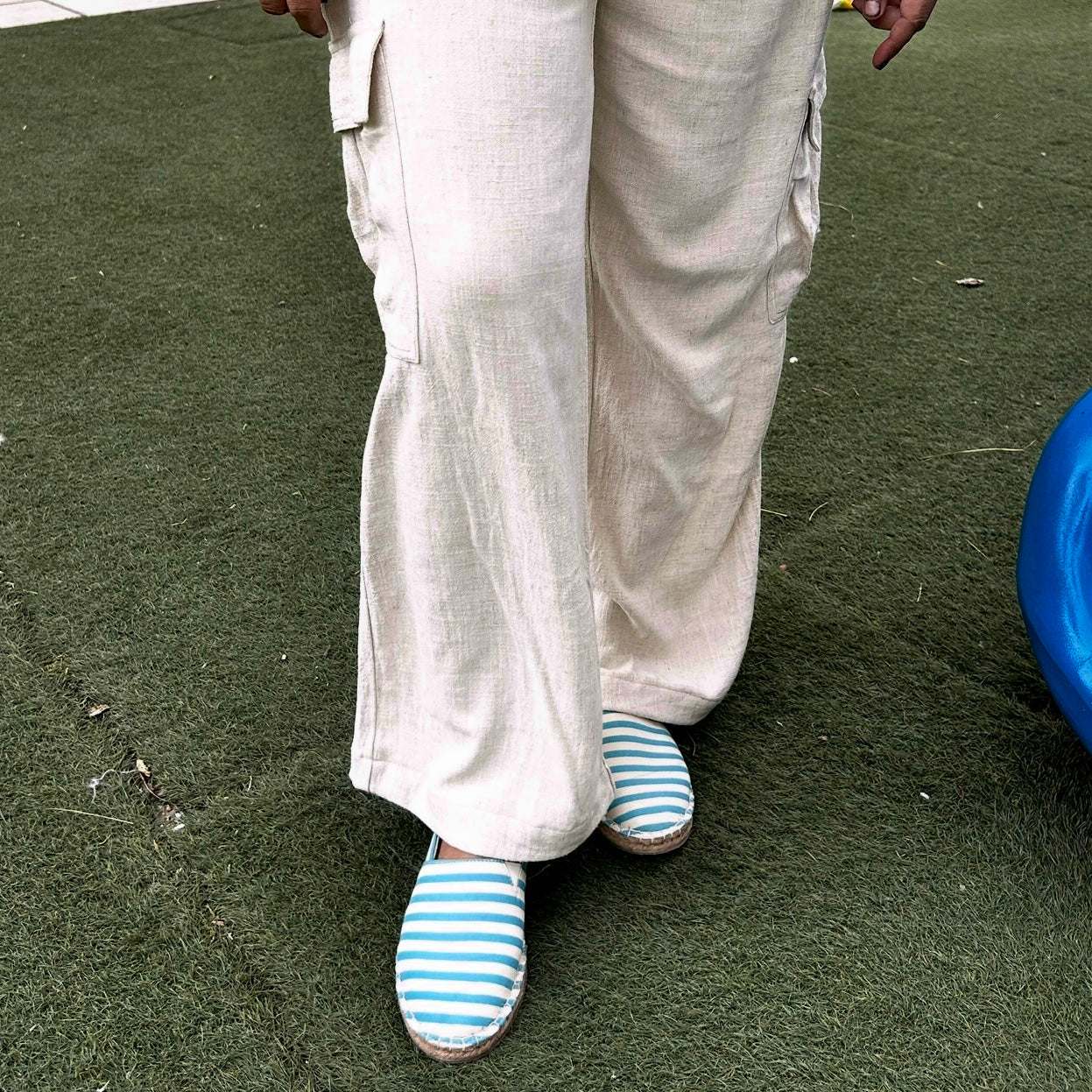 Blue - White Stripes Shoes (Prepaid Only)