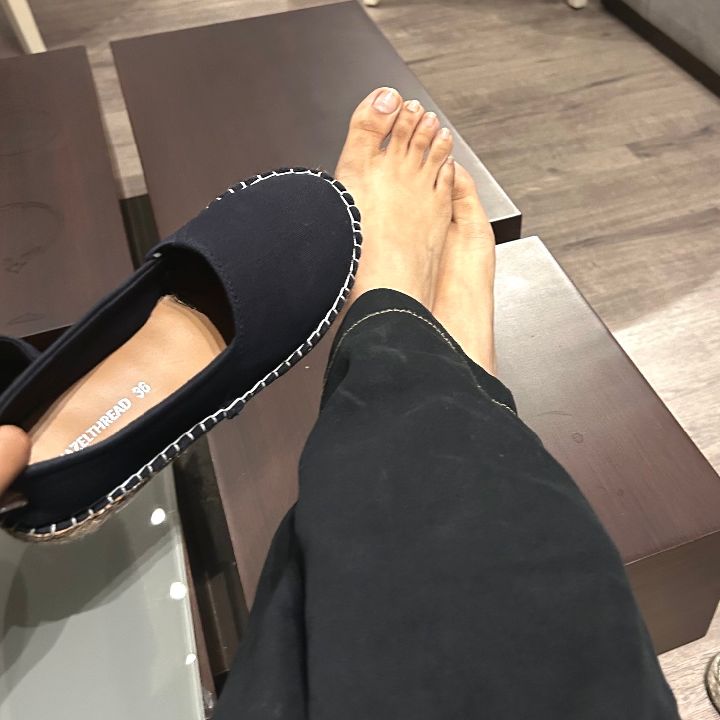 Navy Blue Espadrille Shoes