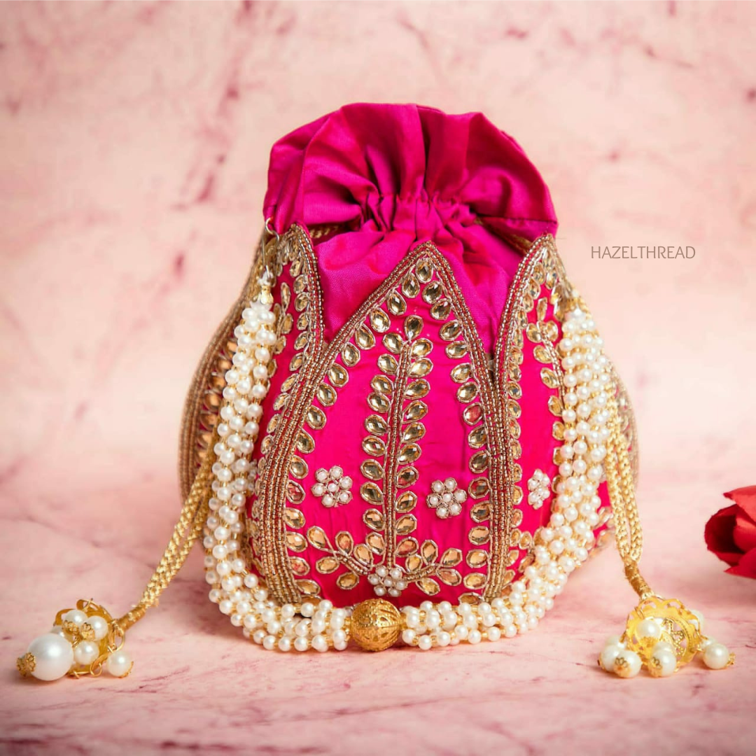 Magenta Pink Potli