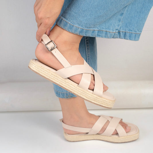 Beige Espadrille Sandals