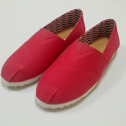 Red Casual Canvas Shoes