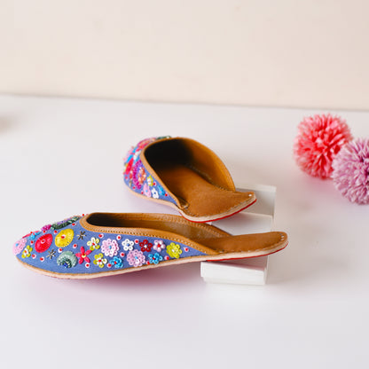 Blue Blossom slip-on Juttis