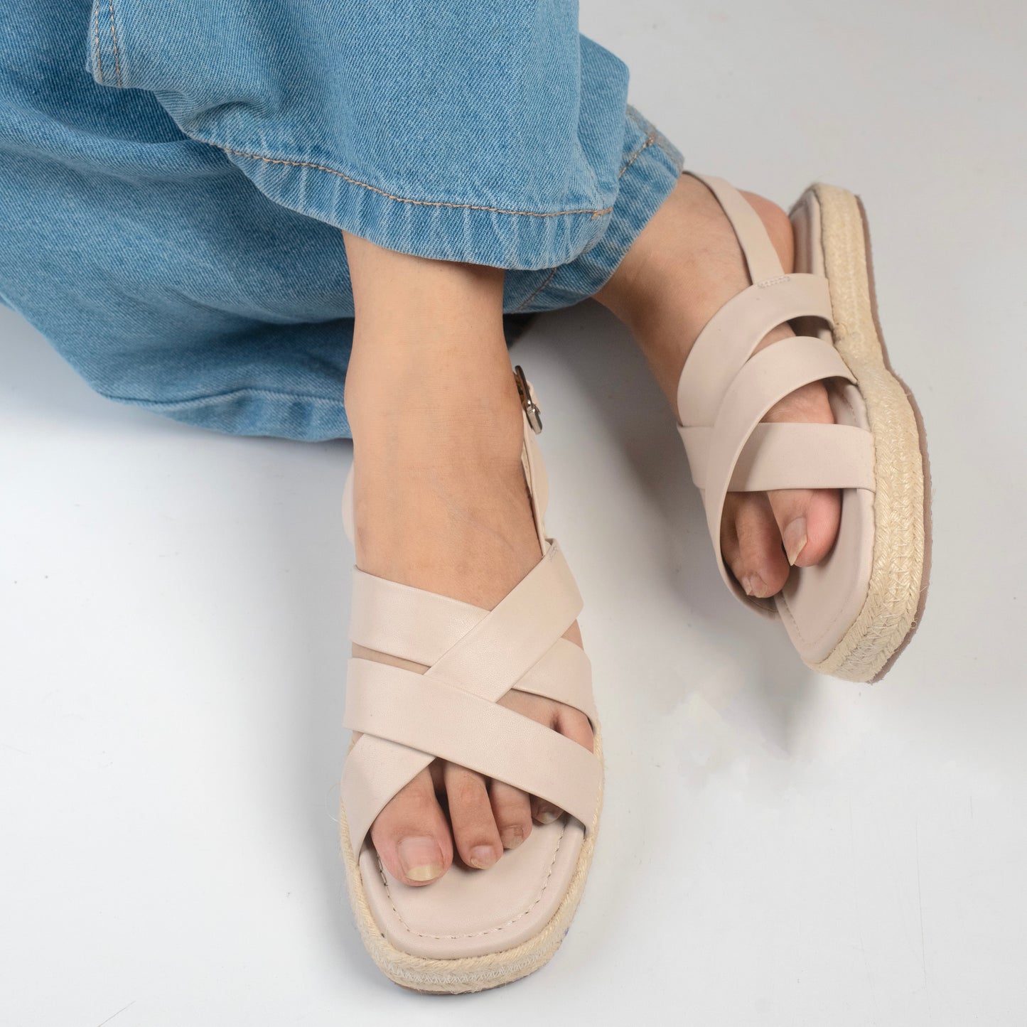 Beige Espadrille Sandals