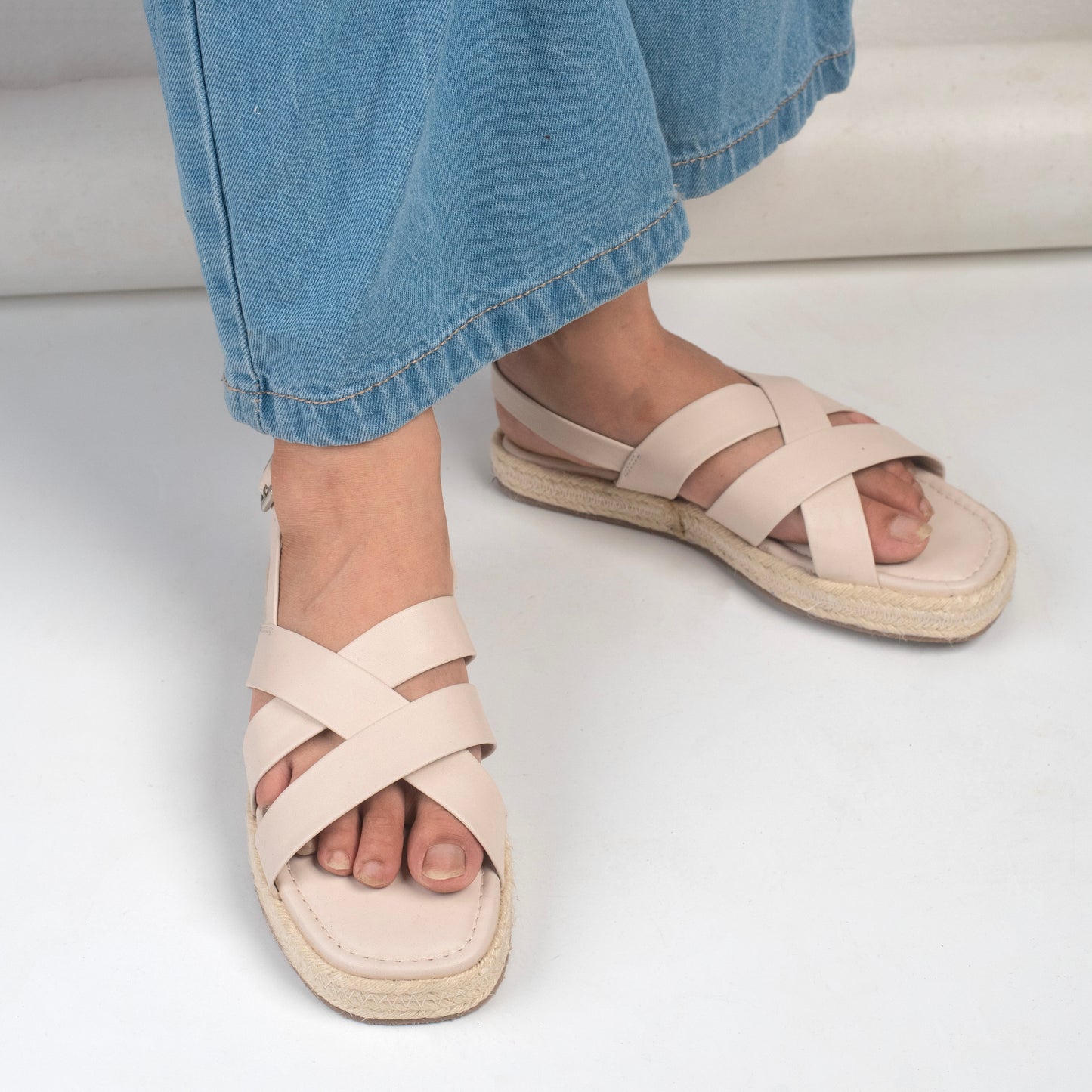 Beige Espadrille Sandals