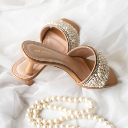 Pearl Kitten Heels