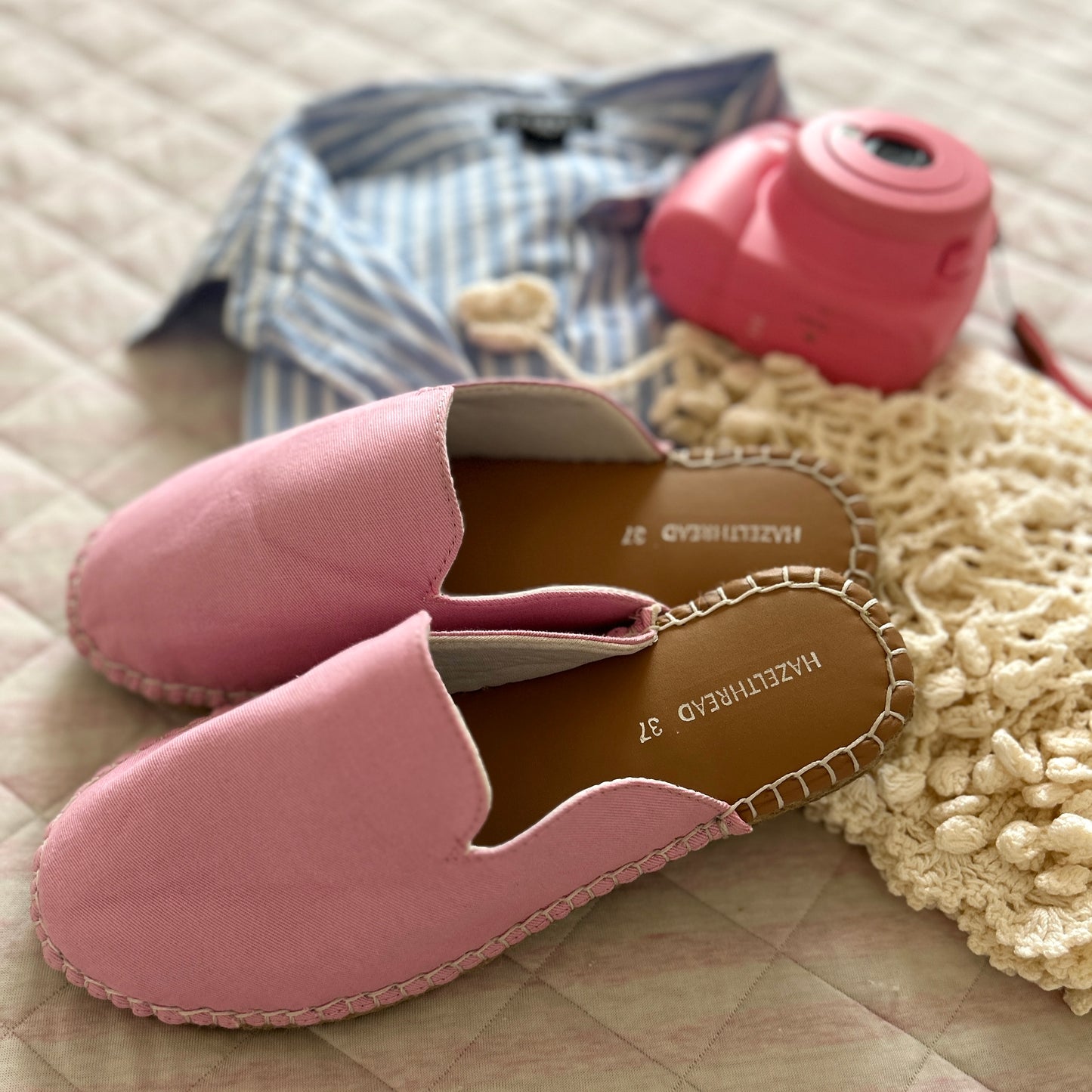 Bubblegum Pink Mule Espadrilles