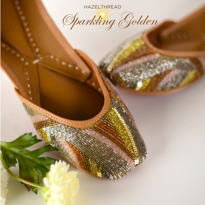 Sparkling Antique Golden Juttis