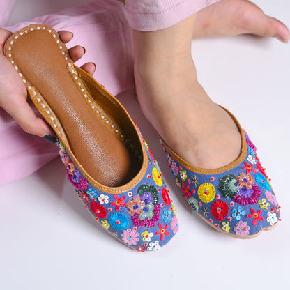 Blue Blossom slip-on Juttis