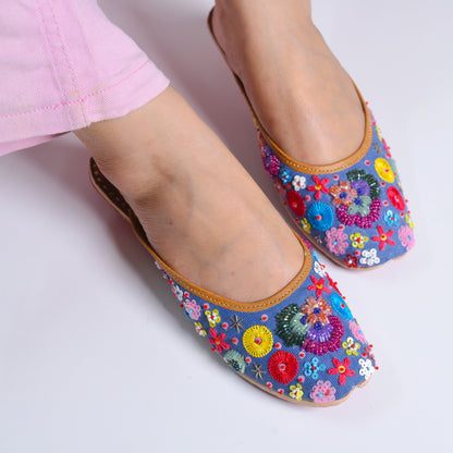 Blue Blossom slip-on Juttis