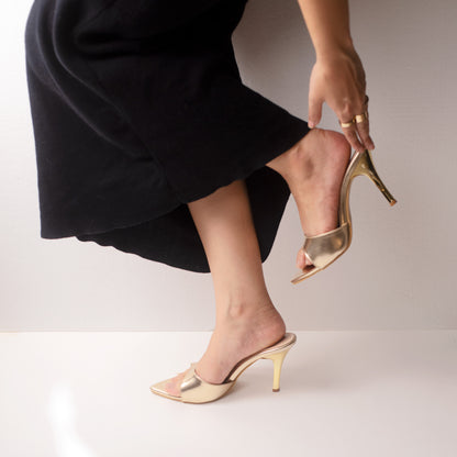 Golden Stilettos Heels