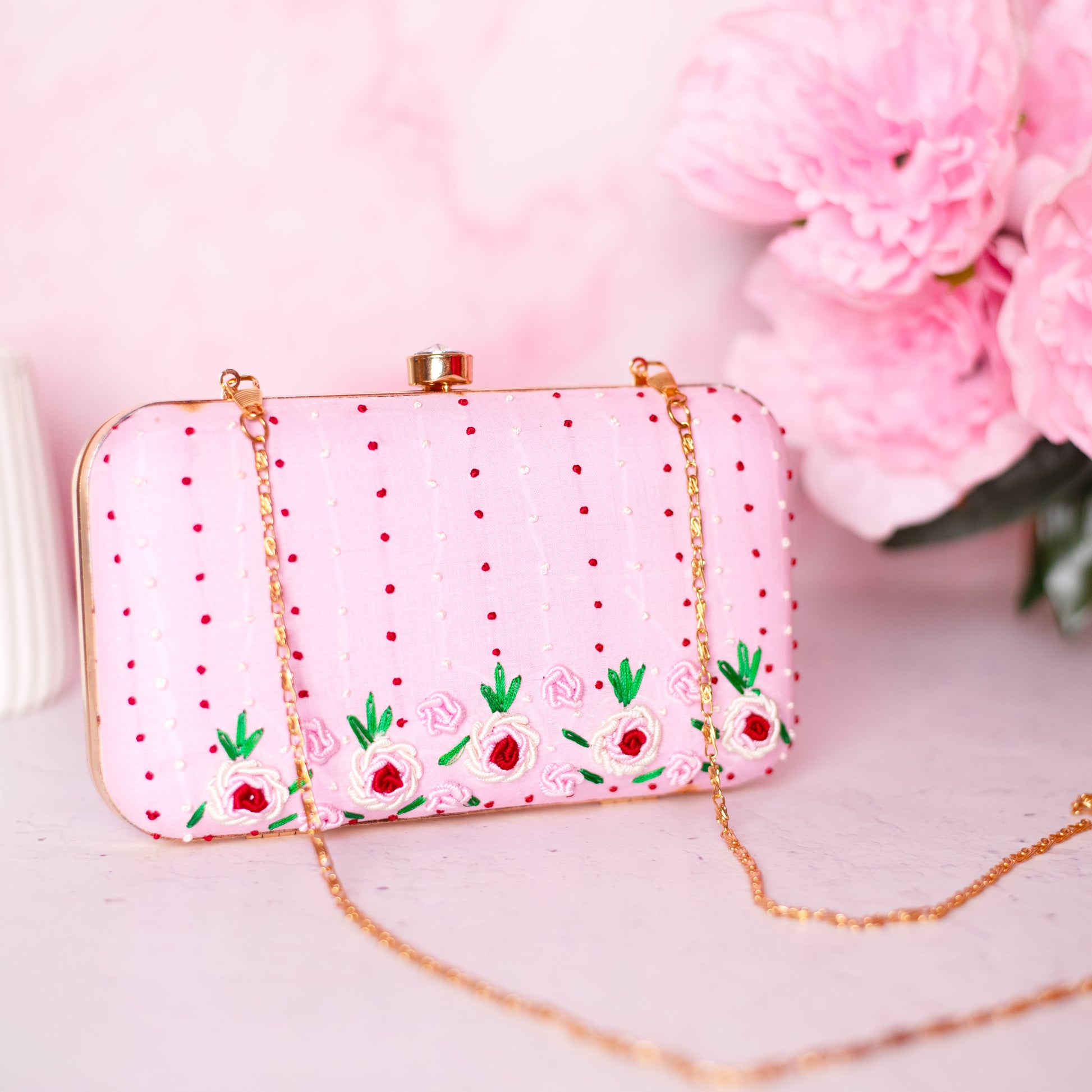 Floral Clutch Purse ( Pink) – Rosie Mears Collection