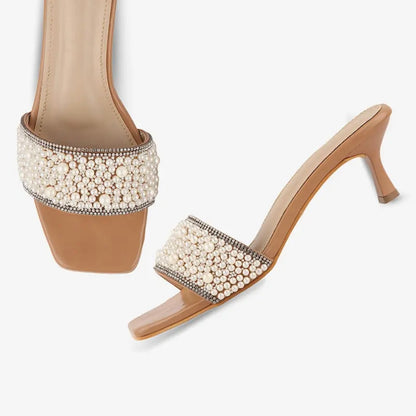 Pearl Kitten Heels