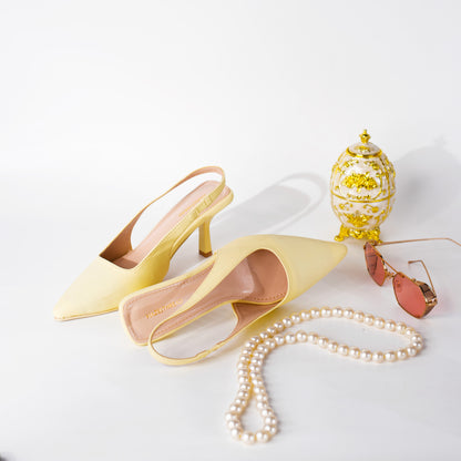 Butter Yellow Slingback Heels
