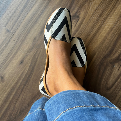 Black and White Loafers