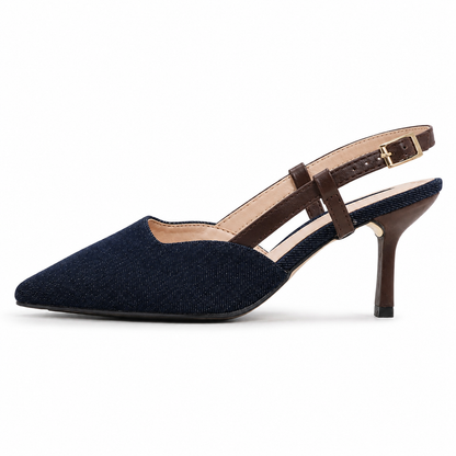 Blue Brown Heels