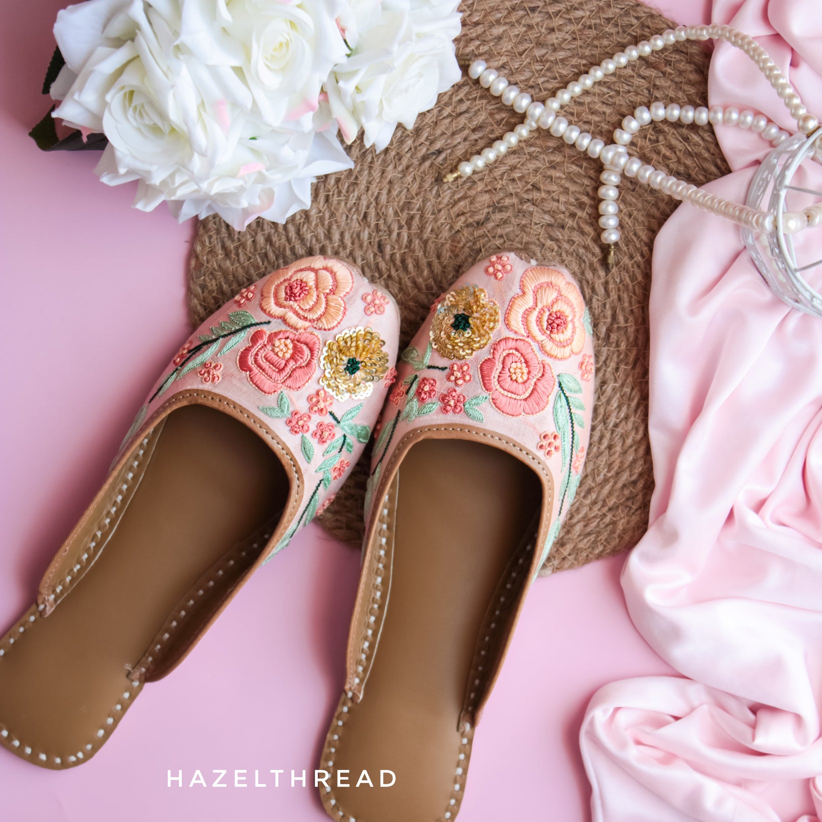 Buy Muskmelon Peach Slip On Open Back Jutti online HazelThread